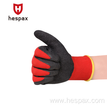 Hespax Durable Latex Labour Gloves Industrial Construction